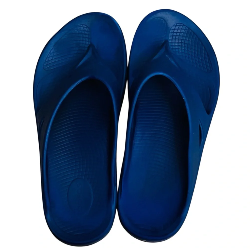 Oofos Ooriginal Sandals Blue & Gray Flip Flops Men’s Sz 12
